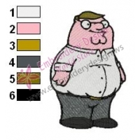 Peter Griffin Family Guy Embroidery Design